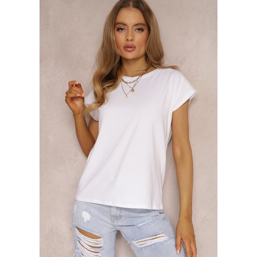 Biały T-shirt Prixelis ze sklepu Renee odzież w kategorii Bluzki damskie - zdjęcie 157055807