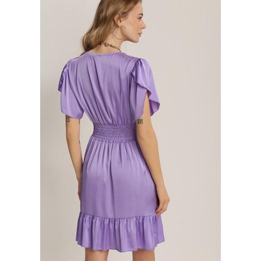Fioletowa Sukienka Anthenia Renee S wyprzedaż Renee odzież