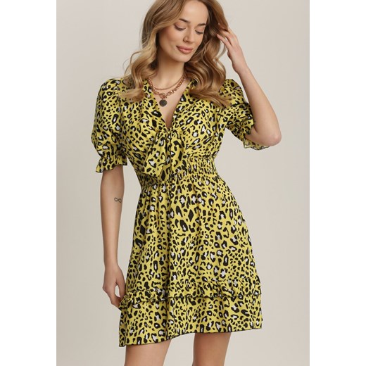 Żółta Sukienka Nymoth ze sklepu Renee odzież w kategorii Sukienki - zdjęcie 157056089