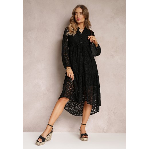 Czarna Sukienka Lepheis ze sklepu Renee odzież w kategorii Sukienki - zdjęcie 157056697