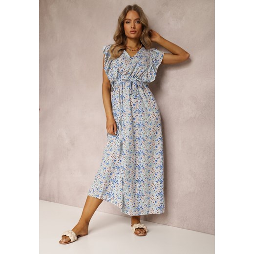 Jasnoniebieska Sukienka Leuceis ze sklepu Renee odzież w kategorii Sukienki - zdjęcie 157056908