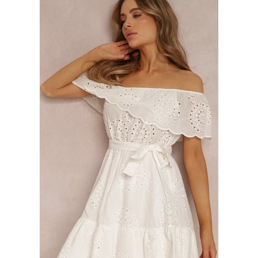 Biała Sukienka Neadone Renee S promocja Renee odzież