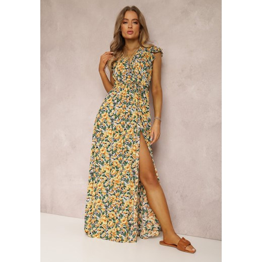 Żółta Sukienka Lamerephis ze sklepu Renee odzież w kategorii Sukienki - zdjęcie 157057777