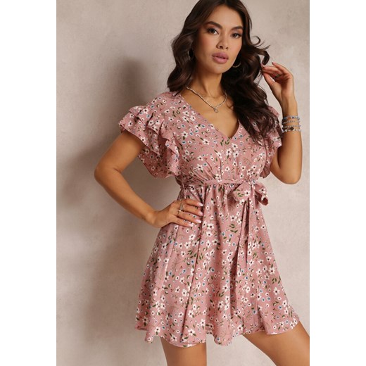 Różowa Sukienka Diosisha ze sklepu Renee odzież w kategorii Sukienki - zdjęcie 157057947