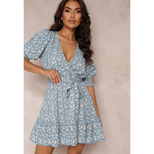 Niebieska Sukienka Praxusa ze sklepu Renee odzież w kategorii Sukienki - zdjęcie 157058225