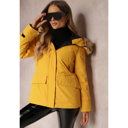 Żółta Kurtka Helliolea Renee 2XL okazja Renee odzież