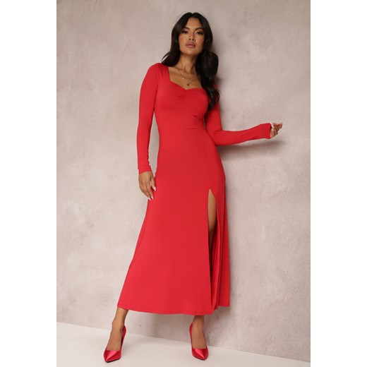 Czerwona Sukienka Polora ze sklepu Renee odzież w kategorii Sukienki - zdjęcie 157060005