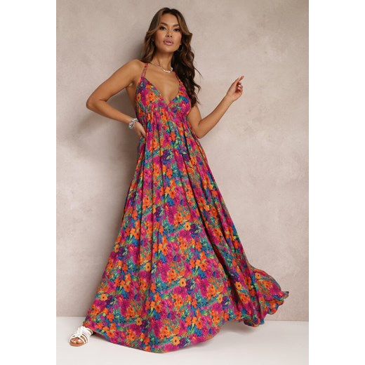 Fuksjowa Sukienka Thessia ze sklepu Renee odzież w kategorii Sukienki - zdjęcie 157061508