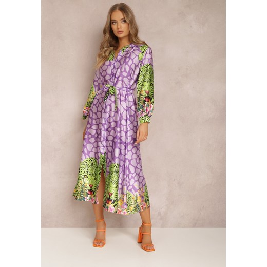 Fioletowa Sukienka Eladia ze sklepu Renee odzież w kategorii Sukienki - zdjęcie 157061588