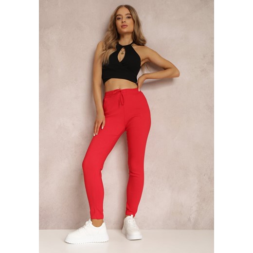 Czerwone Spodnie Actessa ze sklepu Renee odzież w kategorii Spodnie damskie - zdjęcie 157062115