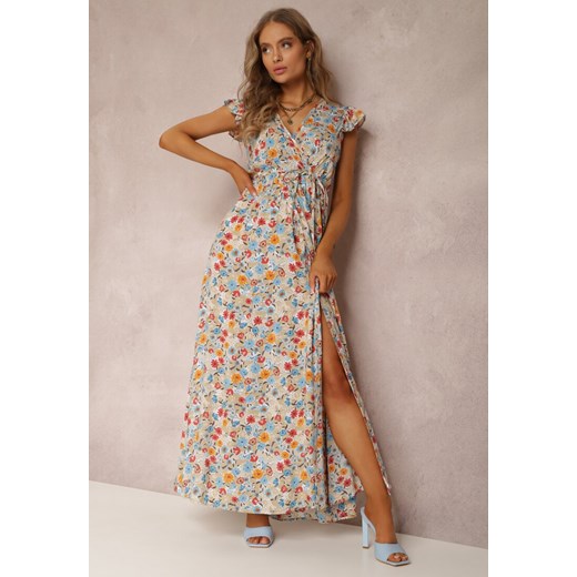 Beżowa Sukienka Artarpia ze sklepu Renee odzież w kategorii Sukienki - zdjęcie 157062219