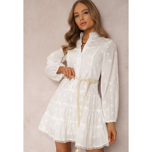 Biała Sukienka Harmilla ze sklepu Renee odzież w kategorii Sukienki - zdjęcie 157062569