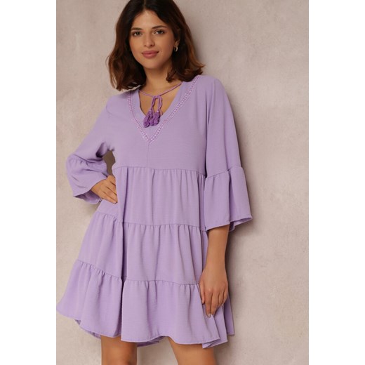 Fioletowa Sukienka Thelike ze sklepu Renee odzież w kategorii Sukienki - zdjęcie 157063445