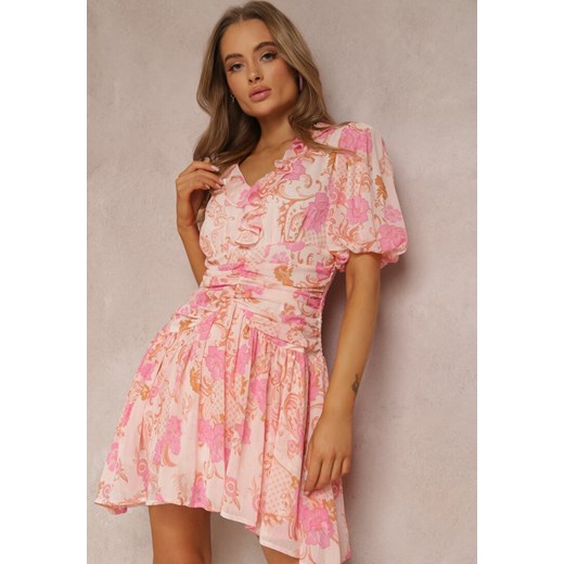 Jasnoróżowa Sukienka Hippinca ze sklepu Renee odzież w kategorii Sukienki - zdjęcie 157063676