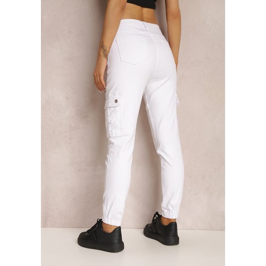 Białe Spodnie Cargo Eraste Renee XL okazyjna cena Renee odzież