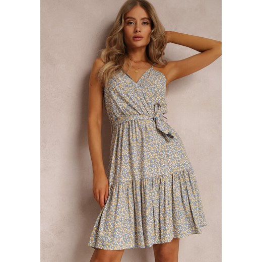 Niebiesko-Żółta Sukienka Konsterios ze sklepu Renee odzież w kategorii Sukienki - zdjęcie 157063886