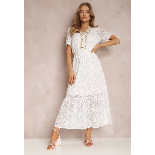 Biała Sukienka Theleope ze sklepu Renee odzież w kategorii Sukienki - zdjęcie 157064337