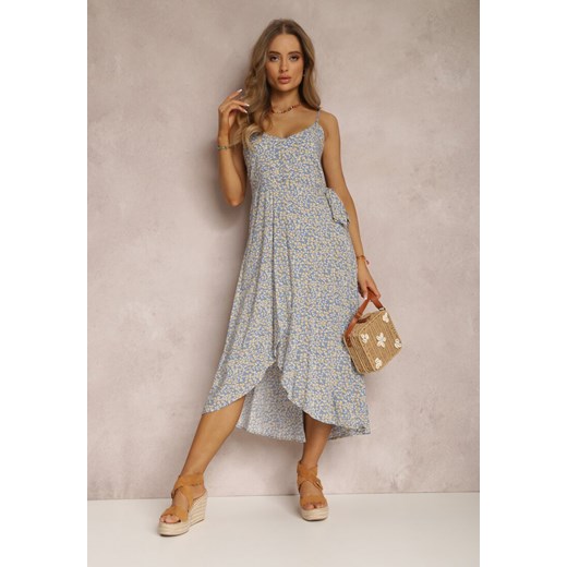 Niebieska Sukienka z Wiskozy Dorano ze sklepu Renee odzież w kategorii Sukienki - zdjęcie 157065565