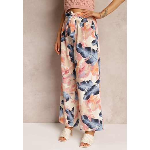 Beżowe Spodnie Nikeda Renee XL Renee odzież okazja