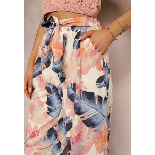 Beżowe Spodnie Nikeda Renee L okazyjna cena Renee odzież