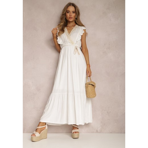 Biała Sukienka Ampanie ze sklepu Renee odzież w kategorii Sukienki - zdjęcie 157066227