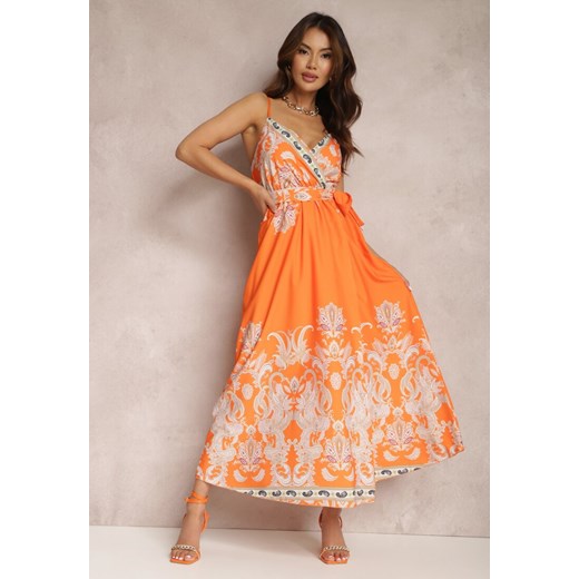 Pomarańczowa Sukienka Tryphica ze sklepu Renee odzież w kategorii Sukienki - zdjęcie 157066748