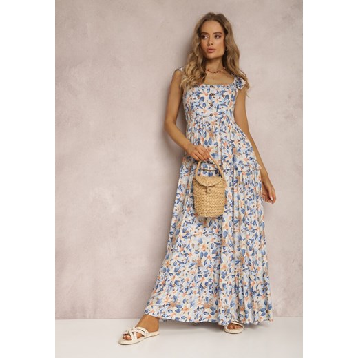 Biało-Niebieska Sukienka Agarynome ze sklepu Renee odzież w kategorii Sukienki - zdjęcie 157067428