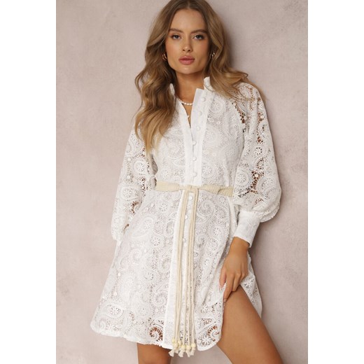 Biała Sukienka Melliopis ze sklepu Renee odzież w kategorii Sukienki - zdjęcie 157067728