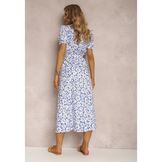 Niebieska Sukienka z Bawełny Andrilla ze sklepu Renee odzież w kategorii Sukienki - zdjęcie 157067945