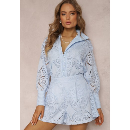Niebieski 2-Częściowy Komplet Koronkowy Lolet ze sklepu Renee odzież w kategorii Komplety i garnitury damskie - zdjęcie 157068288