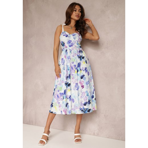 Biało-Niebieska Sukienka Agarenia ze sklepu Renee odzież w kategorii Sukienki - zdjęcie 157068647