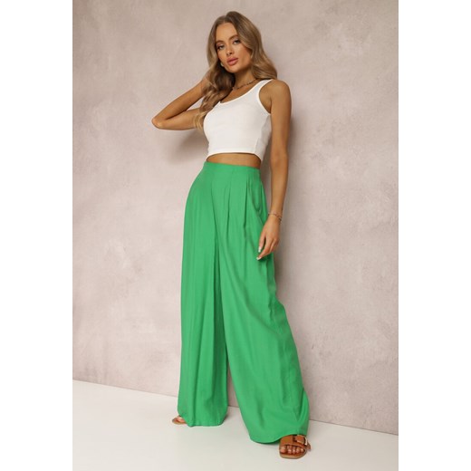 Zielone Spodnie Aedaris ze sklepu Renee odzież w kategorii Spodnie damskie - zdjęcie 157068667