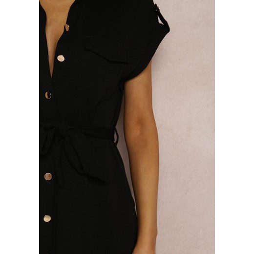 Czarna Sukienka Koszulowa Eiditrite Renee L promocyjna cena Renee odzież