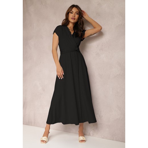 Czarna Sukienka Kopertowa Appephone ze sklepu Renee odzież w kategorii Sukienki - zdjęcie 157068867