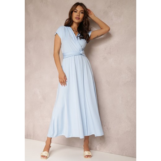 Jasnoniebieska Sukienka Kopertowa Appephone ze sklepu Renee odzież w kategorii Sukienki - zdjęcie 157068887