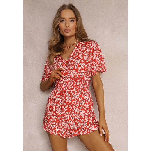 Czerwony Kombinezon Pavera ze sklepu Renee odzież w kategorii Kombinezony damskie - zdjęcie 157070466
