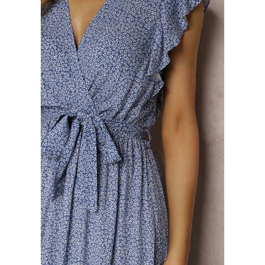 Niebieska Sukienka z Paskiem Mitho Renee S okazyjna cena Renee odzież
