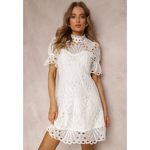 Biała Sukienka Aeryse ze sklepu Renee odzież w kategorii Sukienki - zdjęcie 157070748