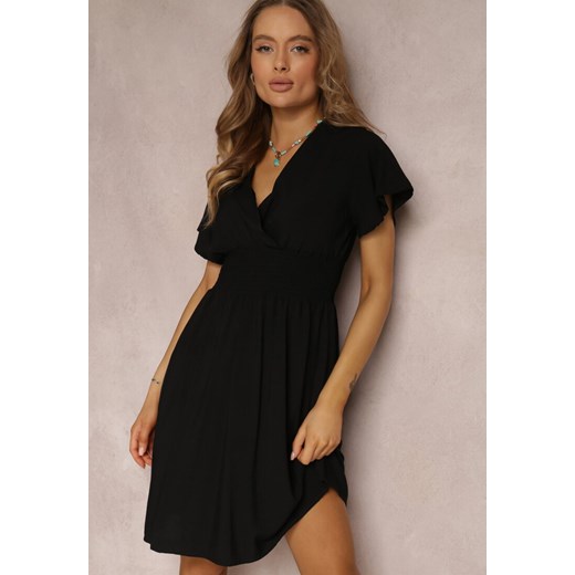 Czarna Sukienka z Wiskozy Jadith ze sklepu Renee odzież w kategorii Sukienki - zdjęcie 157071238