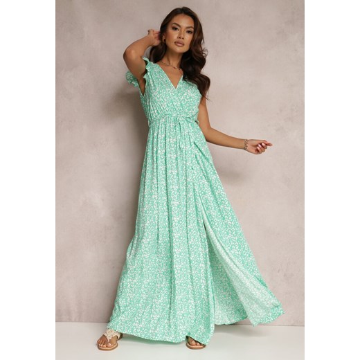 Zielona Sukienka z Wiskozy Appamene ze sklepu Renee odzież w kategorii Sukienki - zdjęcie 157071716