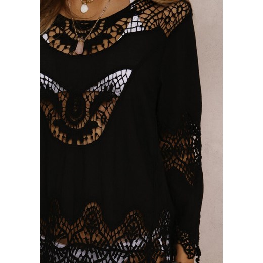 Czarna Narzutka z Bawełny Fansant Renee M Renee odzież promocyjna cena