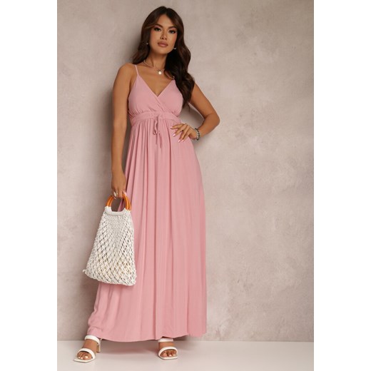 Różowa Sukienka z Wiskozy Anomaria Renee S Renee odzież okazyjna cena