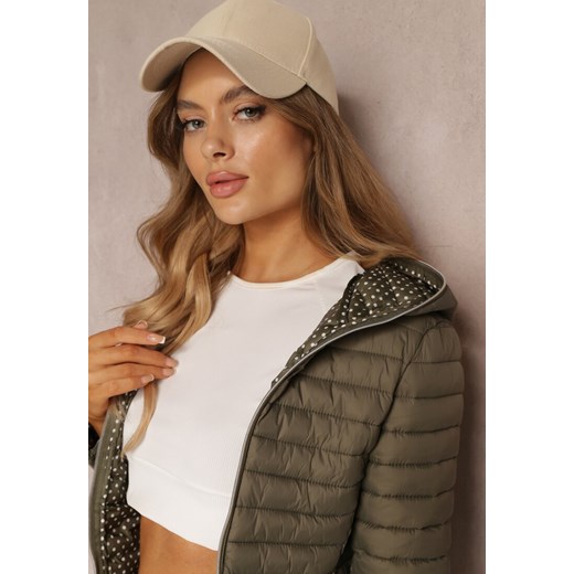 Kurtka damska Renee casual zielona z kapturem