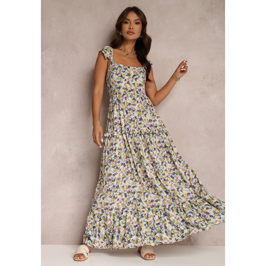 Biało-Fioletowa Sukienka Salama ze sklepu Renee odzież w kategorii Sukienki - zdjęcie 157073528