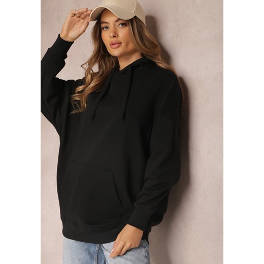 Czarna Bluza z Kapturem Foss ze sklepu Renee odzież w kategorii Bluzy damskie - zdjęcie 157074288