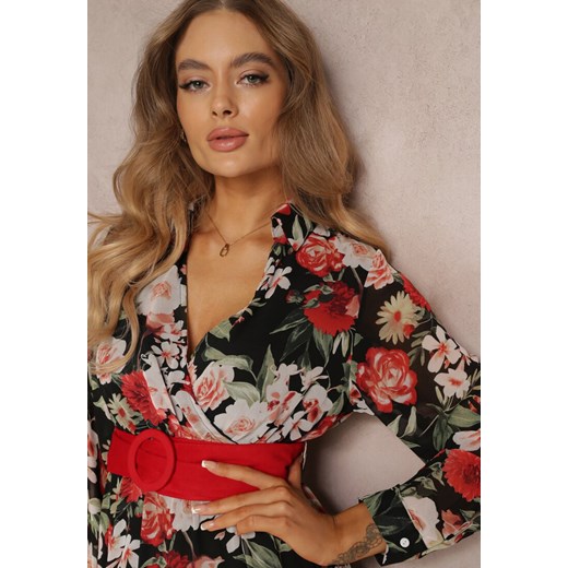 Sukienka Renee z długimi rękawami maxi w stylu boho w kwiaty 
