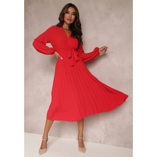 Czerwona Sukienka Phloroe ze sklepu Renee odzież w kategorii Sukienki - zdjęcie 157075455