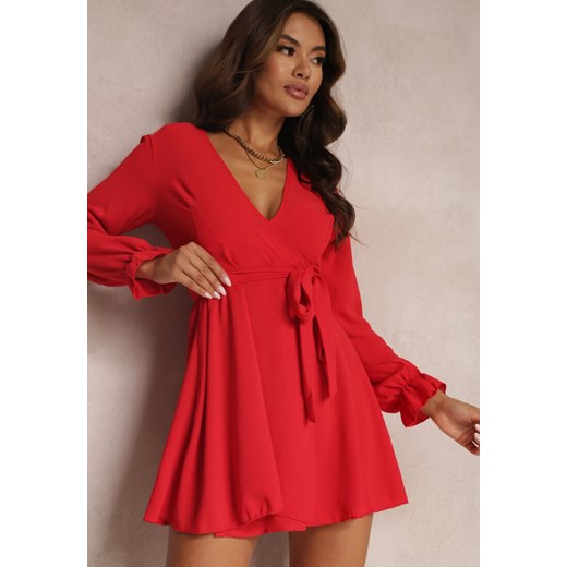 Czerwona Sukienka Parthameia ze sklepu Renee odzież w kategorii Sukienki - zdjęcie 157075459