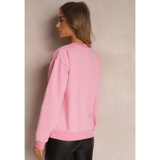Bluza damska Renee różowa młodzieżowa krótka 