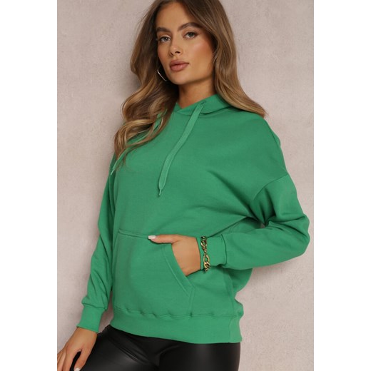 Zielona Bluza Kangurka z Polarem Monei Renee XL okazyjna cena Renee odzież